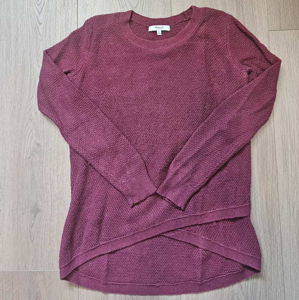 Madewell Textured Berry Crew Neck Sweater XS